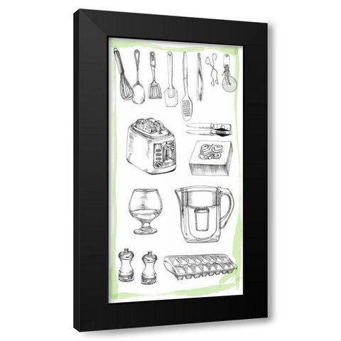 Kitchen Display II Black Modern Wood Framed Art Print by Wang, Melissa