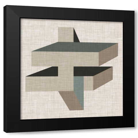 Geometric Perspective II Black Modern Wood Framed Art Print by Vess, June Erica