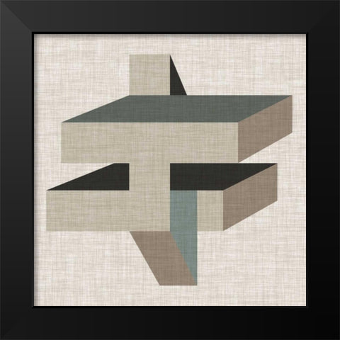 Geometric Perspective II Black Modern Wood Framed Art Print by Vess, June Erica
