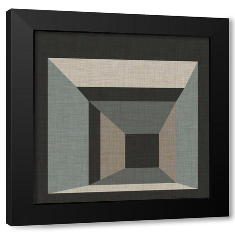 Geometric Perspective III Black Modern Wood Framed Art Print with Double Matting by Vess, June Erica