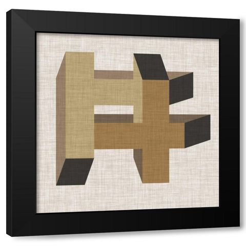 Geometric Perspective VI Black Modern Wood Framed Art Print with Double Matting by Vess, June Erica