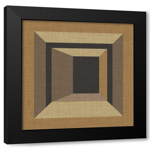 Geometric Perspective VII Black Modern Wood Framed Art Print with Double Matting by Vess, June Erica