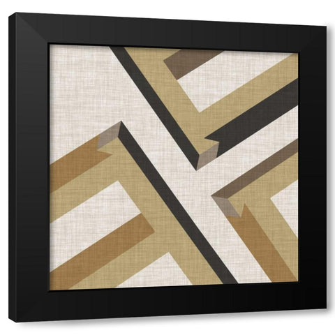 Geometric Perspective VIII Black Modern Wood Framed Art Print by Vess, June Erica