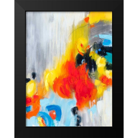 In the Loop I Black Modern Wood Framed Art Print by Bothne, Janet