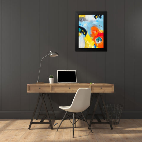 In the Loop II Black Modern Wood Framed Art Print by Bothne, Janet