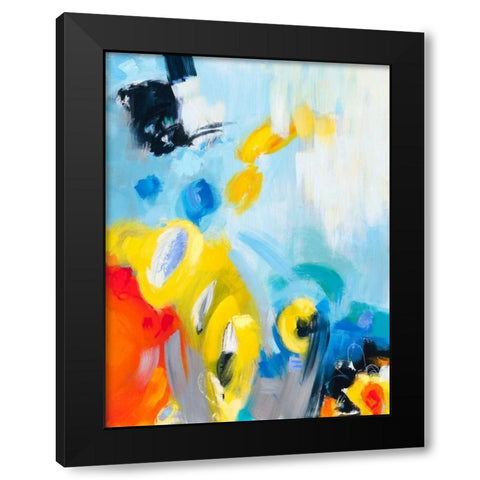 In the Loop III Black Modern Wood Framed Art Print by Bothne, Janet