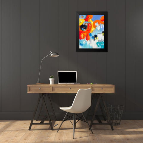 In the Loop V Black Modern Wood Framed Art Print by Bothne, Janet