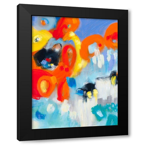 In the Loop V Black Modern Wood Framed Art Print by Bothne, Janet