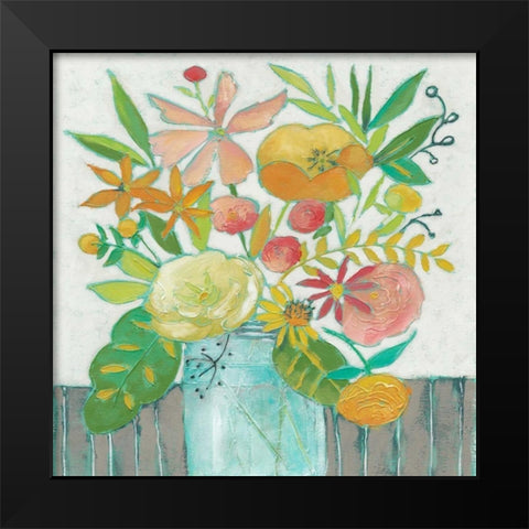 Homestead Floral I Black Modern Wood Framed Art Print by Zarris, Chariklia