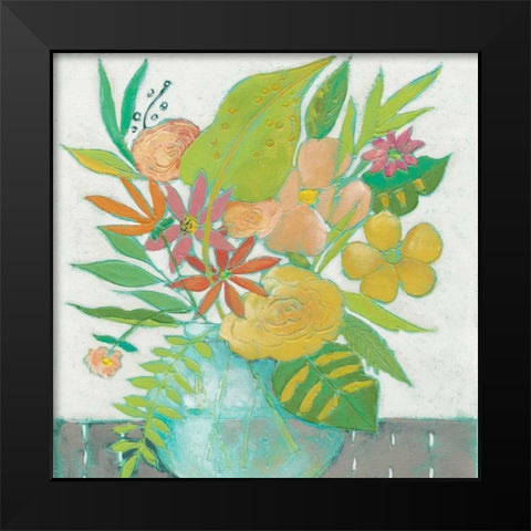 Homestead Floral II Black Modern Wood Framed Art Print by Zarris, Chariklia