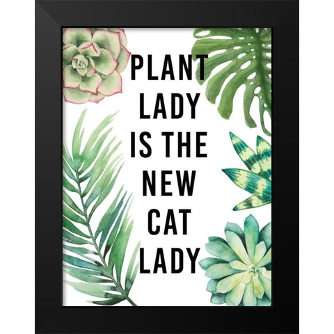 Plant Love I Black Modern Wood Framed Art Print by Studio W