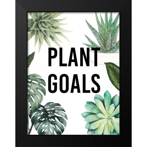 Plant Love II Black Modern Wood Framed Art Print by Studio W