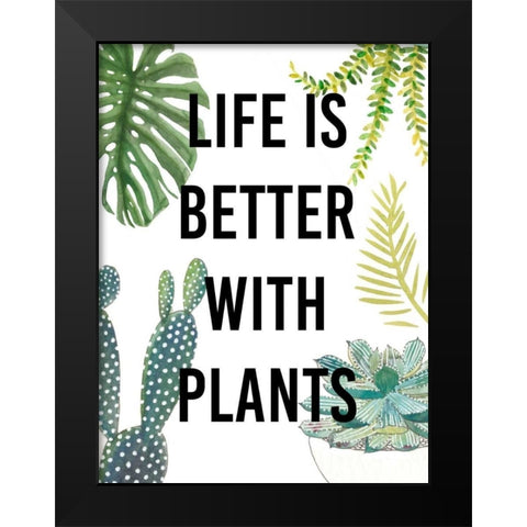 Plant Love III Black Modern Wood Framed Art Print by Studio W
