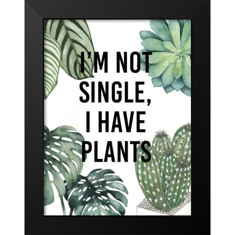Plant Love V Black Modern Wood Framed Art Print by Studio W