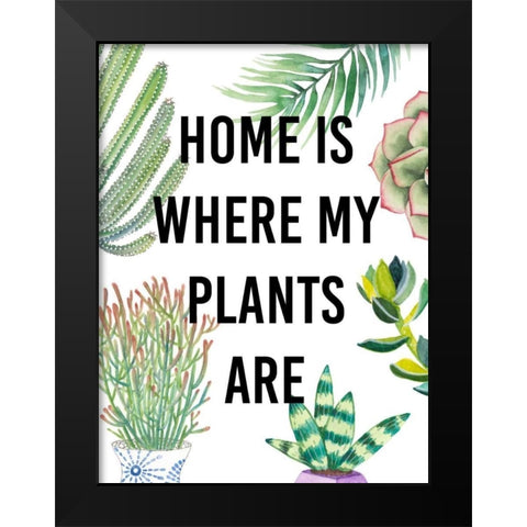 Plant Love VI Black Modern Wood Framed Art Print by Studio W