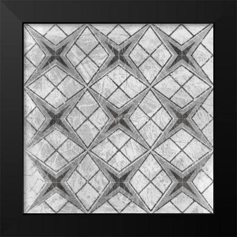 Boho Luxe Tile III Black Modern Wood Framed Art Print by Vess, June Erica