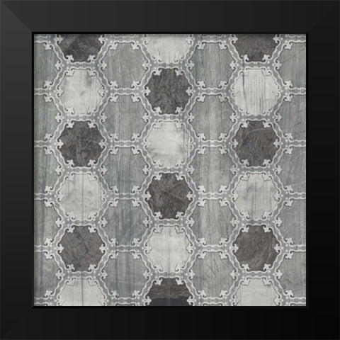 Boho Luxe Tile IV Black Modern Wood Framed Art Print by Vess, June Erica