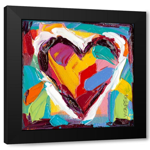 Colorful Expressions II Black Modern Wood Framed Art Print by Vitaletti, Carolee