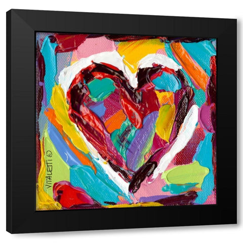 Colorful Expressions III Black Modern Wood Framed Art Print with Double Matting by Vitaletti, Carolee