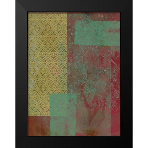 Brocade Tapestry I Black Modern Wood Framed Art Print by McCavitt, Naomi