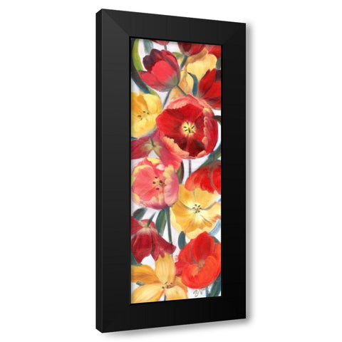 Tulip Array Panel II Black Modern Wood Framed Art Print by Iafrate, Sandra