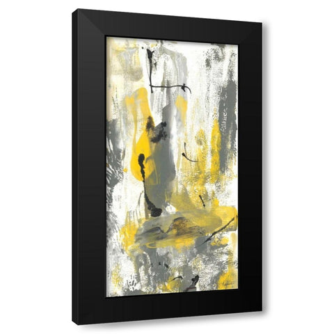 Grey Movement I Black Modern Wood Framed Art Print by Combs, Joyce