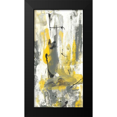 Grey Movement I Black Modern Wood Framed Art Print by Combs, Joyce