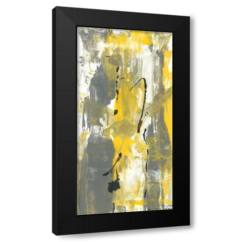 Grey Movement II Black Modern Wood Framed Art Print by Combs, Joyce