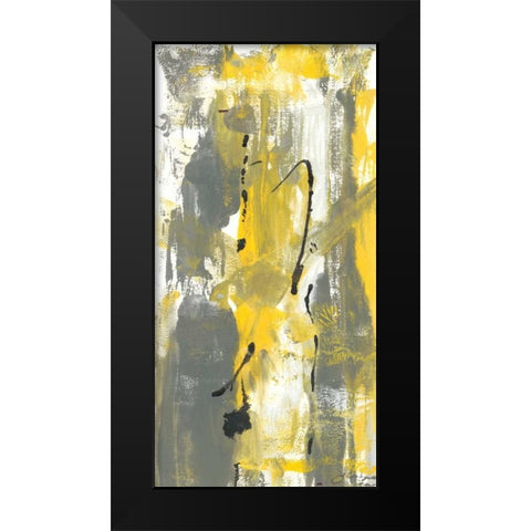 Grey Movement II Black Modern Wood Framed Art Print by Combs, Joyce