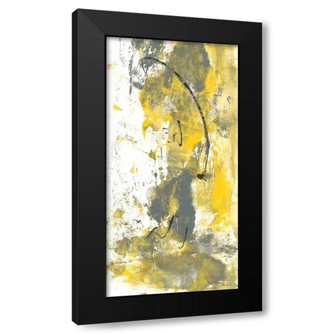 Grey Movement III Black Modern Wood Framed Art Print by Combs, Joyce