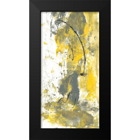 Grey Movement III Black Modern Wood Framed Art Print by Combs, Joyce