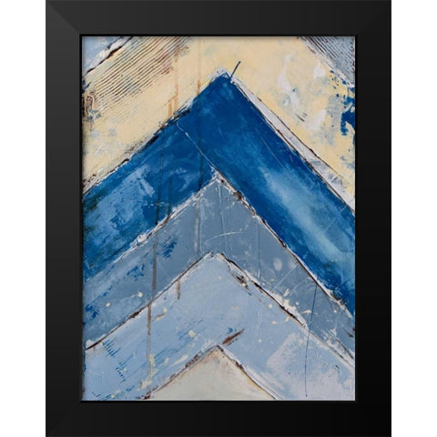 Blue Zag II Black Modern Wood Framed Art Print by Ashley, Erin