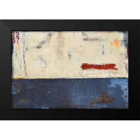 Label 1267 Black Modern Wood Framed Art Print by Ashley, Erin