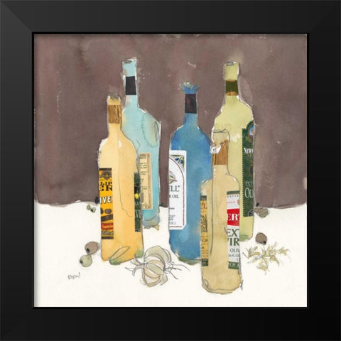 Array of Olive Oil II Black Modern Wood Framed Art Print by Dixon, Samuel