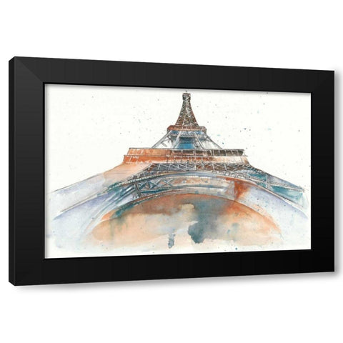 View of Eiffel I Black Modern Wood Framed Art Print with Double Matting by Wang, Melissa