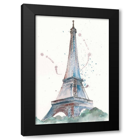View of Eiffel III Black Modern Wood Framed Art Print with Double Matting by Wang, Melissa