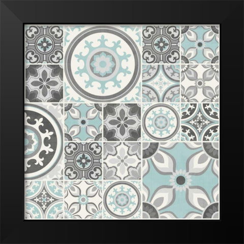 Suzanni Tile I Black Modern Wood Framed Art Print by Kappa, Diane