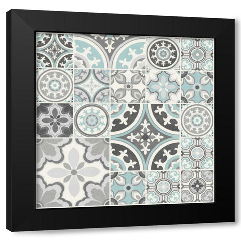 Suzanni Tile II Black Modern Wood Framed Art Print by Kappa, Diane