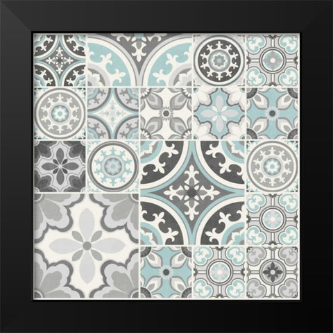 Suzanni Tile II Black Modern Wood Framed Art Print by Kappa, Diane