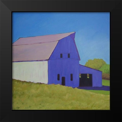 Custom Over the Hill Black Modern Wood Framed Art Print by Young, Carol