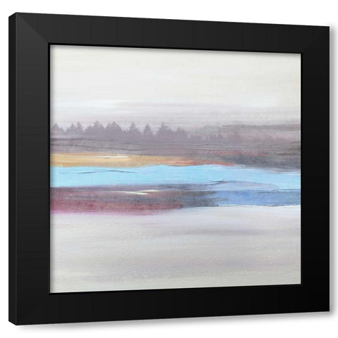 Improvisation I Black Modern Wood Framed Art Print with Double Matting by Orlov, Irena