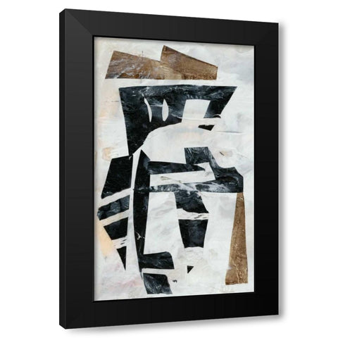 Tribal Collage I Black Modern Wood Framed Art Print with Double Matting by Goldberger, Jennifer