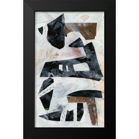 Tribal Collage II Black Modern Wood Framed Art Print by Goldberger, Jennifer