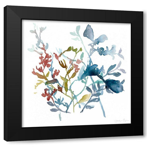 Bloom Array II Black Modern Wood Framed Art Print with Double Matting by Goldberger, Jennifer