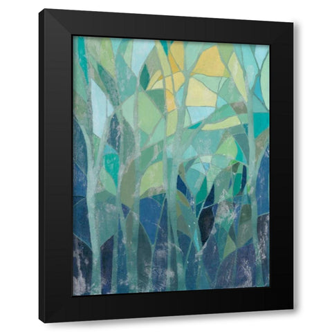 Stained Glass Forest I Black Modern Wood Framed Art Print with Double Matting by Popp, Grace