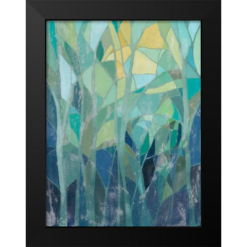 Stained Glass Forest I Black Modern Wood Framed Art Print by Popp, Grace