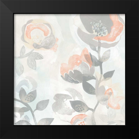 Chromatic Fresco II Black Modern Wood Framed Art Print by Vess, June Erica