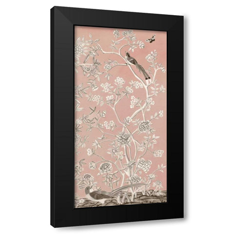 Blush Chinoiserie I Black Modern Wood Framed Art Print by McCavitt, Naomi