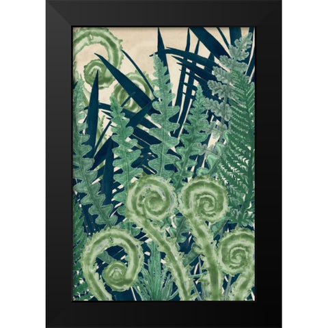 Fiddlehead Waltz II Black Modern Wood Framed Art Print by McCavitt, Naomi