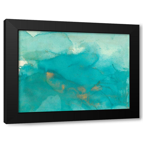 Turquoise Moment II Black Modern Wood Framed Art Print by Combs, Joyce